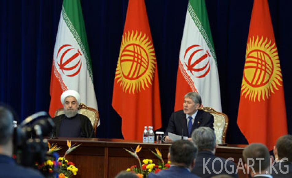 Президент Алмазбек Атамбаев менен Иран Президенти Хасан Роухани...